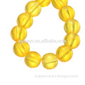 Glass yellow Beads Round Shap DIY Beads Spacer Jewelry Beads Charm Fit For Bracelet